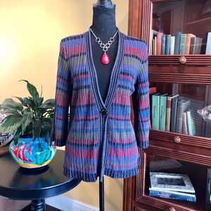 Coldwater Creek Multi-colored Cardigan - Small